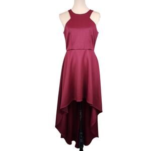 Jemma Large Burgundy High Low Dress